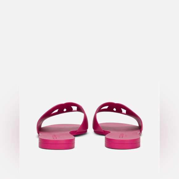 Dolce & Gabbana Rubber Beachwear Sliders Fuchsia Pink 39 - Picture 4 of 4